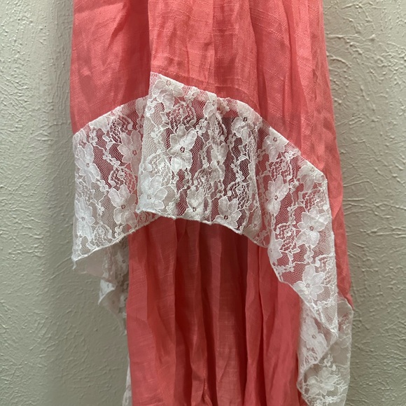 Lily Rose barely worn dress in size small. Hi-low design with ivory lace at top. - Picture 2 of 3